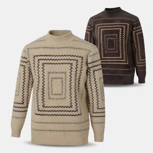 [아즈바이]남성 겨울 스퀘어 반폴라 니트 티셔츠 RNT811 중년