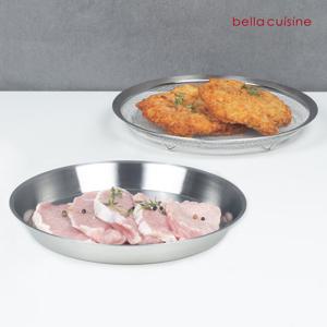 벨라쿠진 25cm 스텐 채반 메쉬 트레이 2종 세트