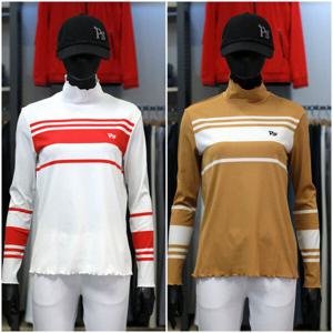 [팜스프링스]스트라이프 골지 폴라 티셔츠 sttl213215_DG