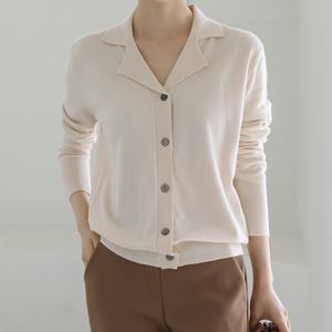 [바네사빈] 비스코스 카라 니트 가디건 v00503