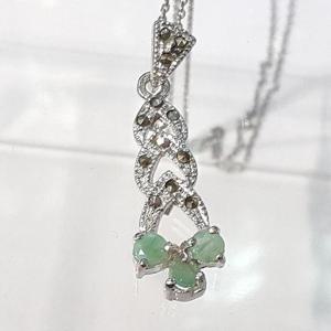 [블루케이] 에메랄드 원석 펜던트231107-03탄생석실버