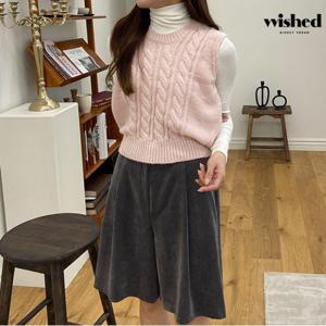 데일리 꽈배기 패턴 니트 베스트 (WIACVT020)