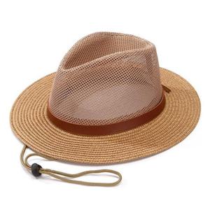 통기성 모자 소재 햇빛 차단 메쉬 가벼운 밀짚 사파리
