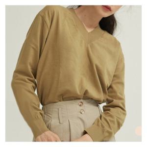 [미쏘][미쏘]루즈핏 V넥 스웨터(MIWKAA990T).