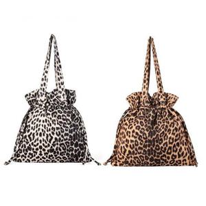 호피무늬 버킷숄더백 가벼운 버킷백 레오파드 천가방