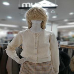 무자크 세이브존09 리본 숏 슬림 니트가디건 mo1wkc01