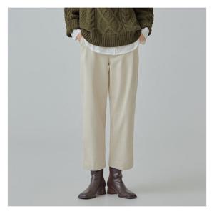 [미쏘][미쏘]9부 원턱 일자핏 팬츠(MIWTCAV01C).