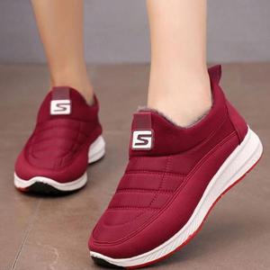 [더블디] 여성 S로고 캐주얼 겨울 방한 털안감 운동화 TT17