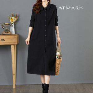 ATMARK (77까지)카라와이드버튼원피스_AA41OP012G