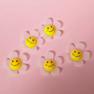 스마일 데이지 반투명 파츠 데코덴 diy 부자재