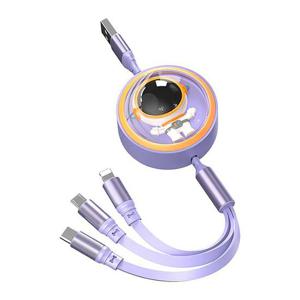 우주비행사 멀티 충전 케이블 3in1 릴 타입