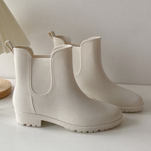 여성 슬림한 무광 첼시 디자인 레인부츠 레인18N