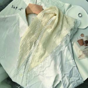 [이거찜] 레이스 쁘띠 스카프 프릴 예쁜스카프