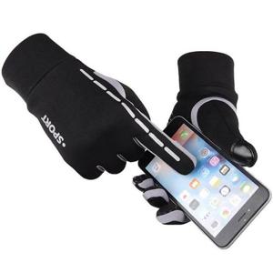 여성용 방한 스마트폰 터치 스포츠 장갑 (그레이)