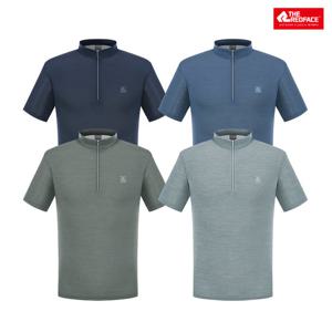 [레드페이스 본사] 남성 에어리멜란하프짚티셔츠 REWMTSM24011