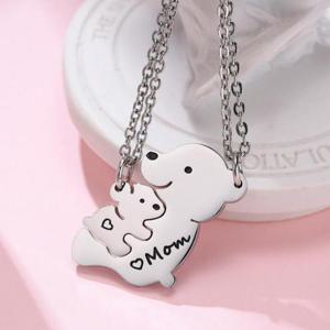곰돌이 우정 커플 목걸이 학생 심플 체인목걸이