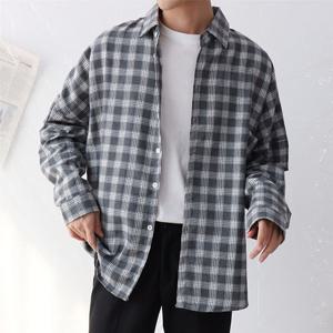 남성 긱시크 스타일 체크 간절기 봄셔츠 INSUM22N