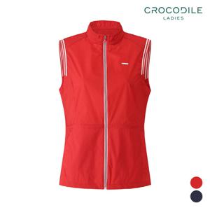 [크로커다일레이디] 스포티하이넥집업베스트(냉감나일론)_CLBMVT203
