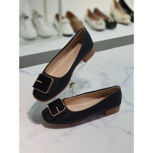 [한슈]네스 스퀘어 버클리본 플랫 펌프스 2.5cm AHS29905md