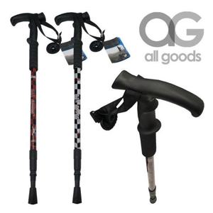 AG6061 T손잡이 체크무늬 등산스틱 지팡이