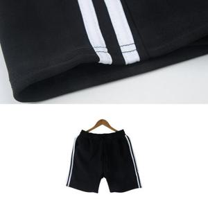 남녀공용 두줄 5부 트레이닝반바지 UDM-200447