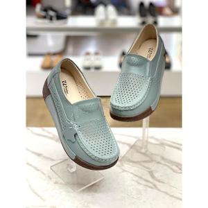 ANCER 세이브존08 천연소가죽 펀칭 5cm 통굽로퍼 ANSN078