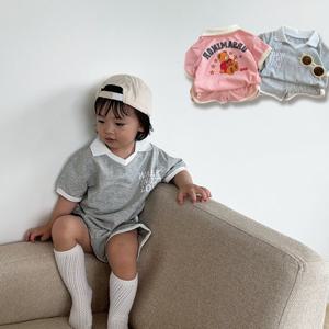 [엠케이] V카라 아동 반팔 반바지 곰돌이 상하세트 205443