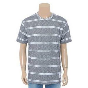 [카이아크만] 스트라이프 라벨링 티셔츠 (KPATS578M0_NV)