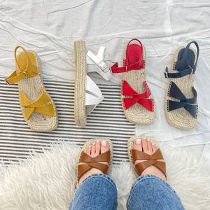 밀짚 디자인 시원한 여름 샌들 RJ-aos5501