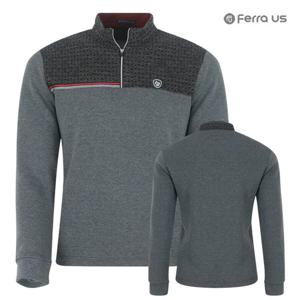 페라어스 남성 차이나카라 가슴엠보 반집업 골프셔츠 CTMY2051W2