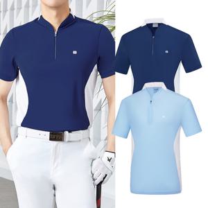 비티알 BTR 골프 남성 여름 펀칭 반팔 집업 티셔츠 게이튼M BST4998M