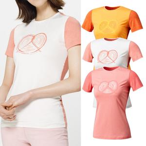 콜핑 로엔 여 KOT0517W 프린트 여자 등산 냉감 반팔 라운드 티셔츠