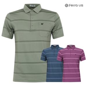 페라어스 남성 MS 그라데이션 줄무늬 골프셔츠 CTM4NE2142