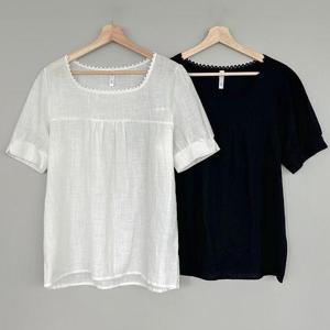 빅사이즈사랑해요 Q955L404 네티넥레이스면블라우스 GO