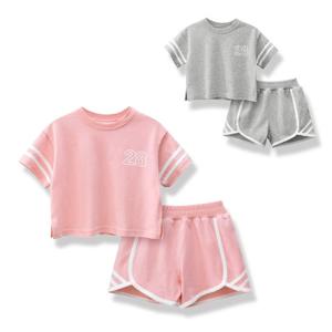 [엠케이] 28크롭 여아 반팔반바지 상하세트(90-120) 205431