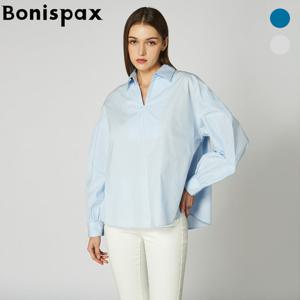 [보니스팍스(여성의류)]백 셔링 오픈 카라 셔츠 (XO5SH005M0)