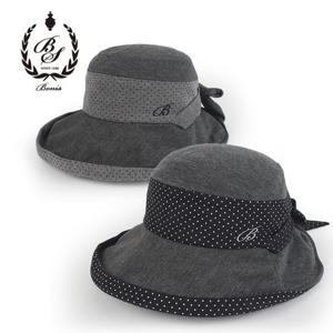 [보니스골프] TFW7003 도트배색 와이어챙 여성 겨울모자