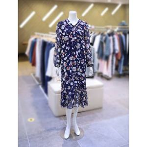 [아르테] 여성 타이넥 나염 롱원피스 DNBPWO520