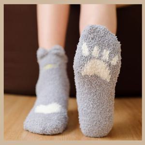 캐릭터 수면양말 여성 극세사 양털 기모 후리스양말