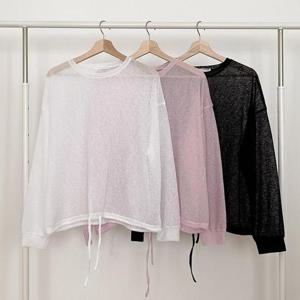 빅사이즈사랑해요 S076L405 코코시스루스트링긴팔티 RD