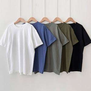 [리빌모아]남자 오버핏 라운드 면티 반팔 티셔츠 DJ-TSH-SKQQ006