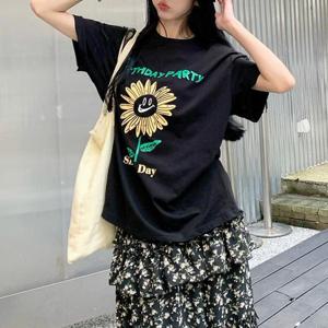 G126688_반소매 해바라기 나염티셔츠