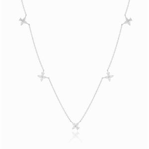 튜더로즈 페어컷 다이아몬드 패턴 목걸이 14k LNF24016D