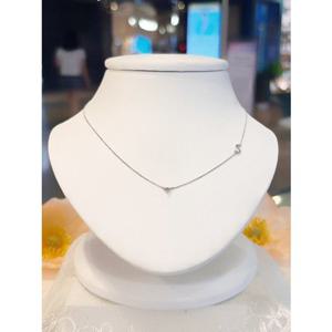 미니골드 14k 디얼마이 이니셜 목걸이 NONM4017-S 화이트골드