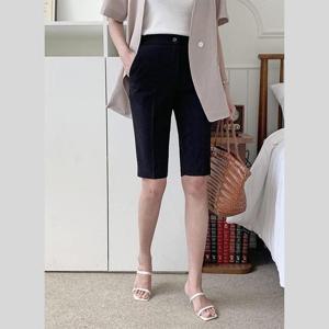 버뮤다 슬림핏 스판 쿨 원단 속밴딩 반바지 팬츠 코디