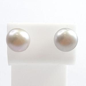 [블루케이] 그레이 담수진주 원석 귀걸이240611-11