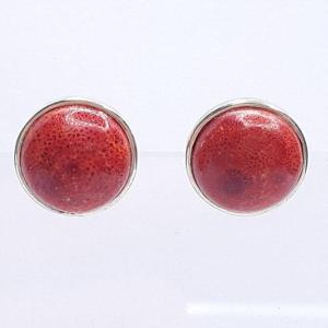 [블루케이] 실버925 엔틱목산호 원석귀걸이240701-03