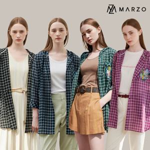 ANC_[마르조][1종]시어서커 후드 롱 블라우스_QAMFB017