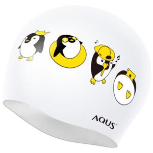 아쿠스 캐릭터 수영모자 바캉스펭귄 AC1613 WHT