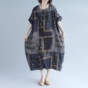 빅사이즈사랑해요 J707L407 가든패턴항아리원피스 NT